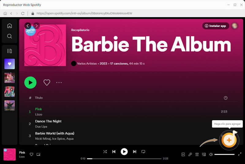Spotify Reproductor Web