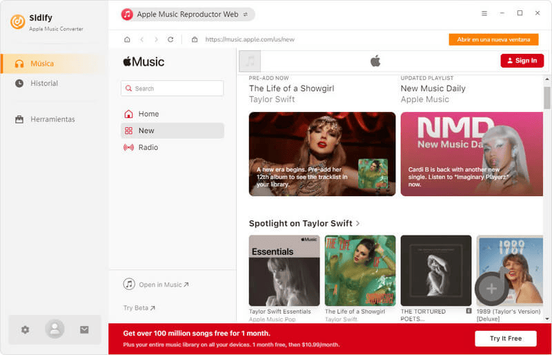 Apple Music a MP3 con Sidify