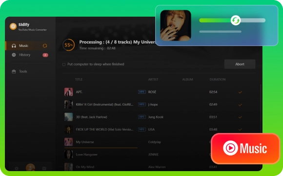 Convierte YouTube Music a MP3