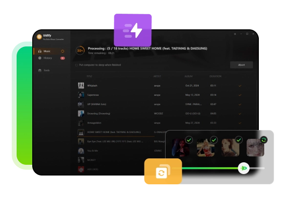 Descarga listas de reproducción de YouTube Music a la vez