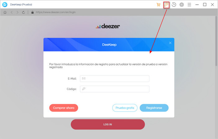 Registro de Deezer Music Converter