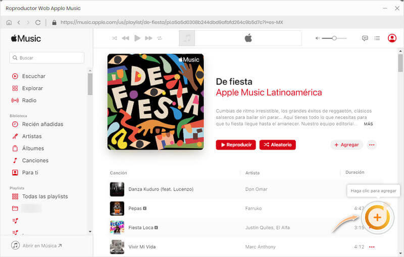 Apple Music Reproductor Web