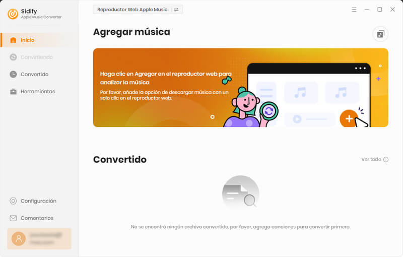 Sidify Apple Music Converter interfaz