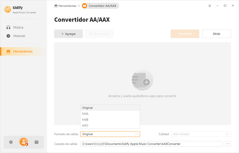 convertir audiolibros AA/AAX