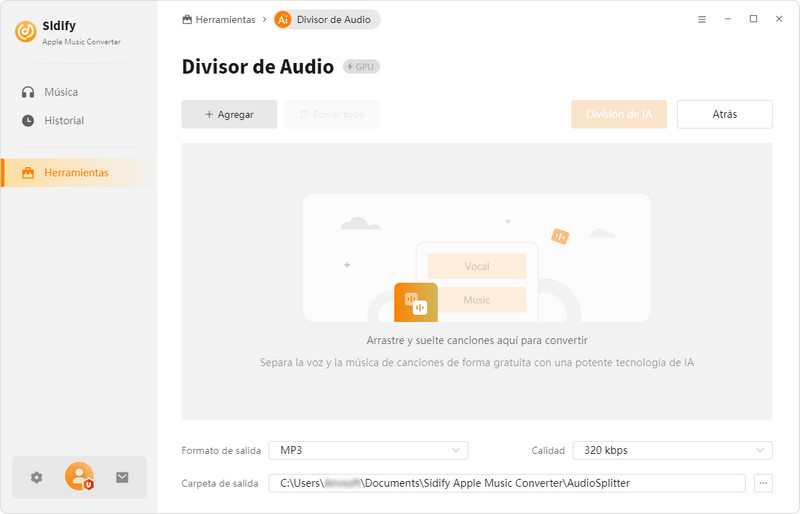 Separador de audio con IA