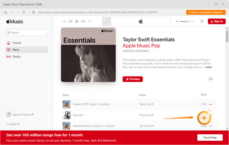 Apple Music Reproductor Web