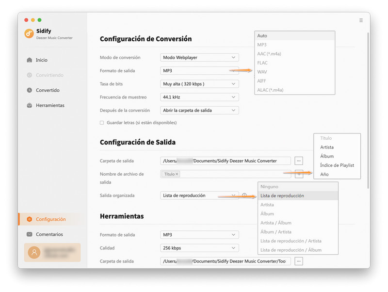 Personalizar los Ajustes