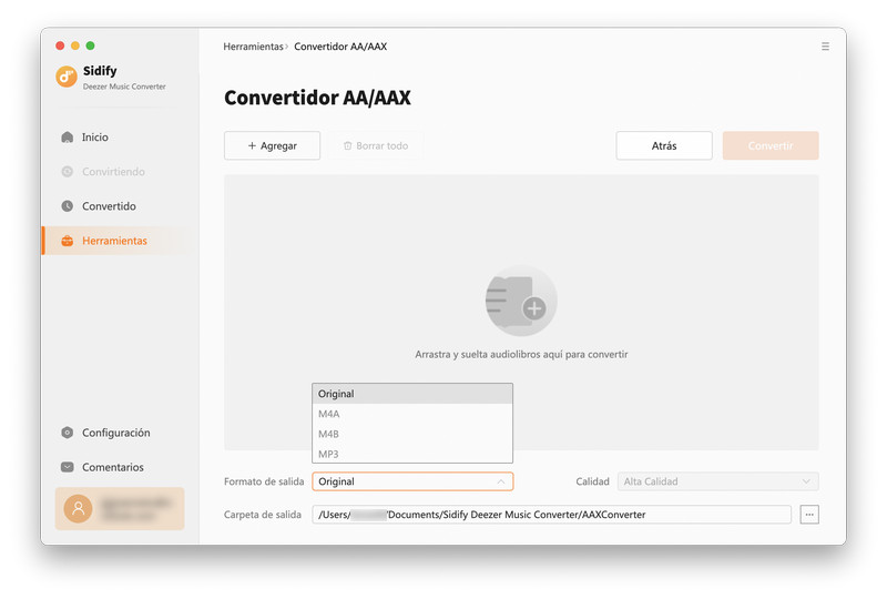 Convertir audiolibros de Audible en MP3