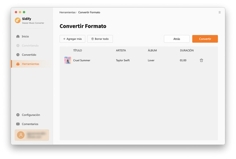 Convertir archivos de música locales