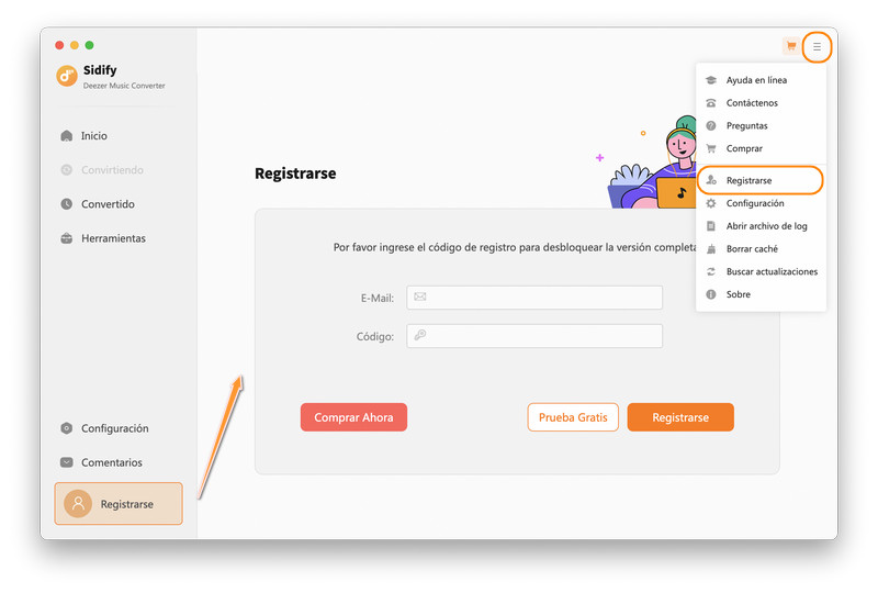 Registrar Deezer Music Converter