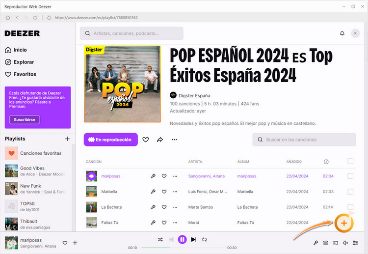 agregar canciones de deezer a sidify