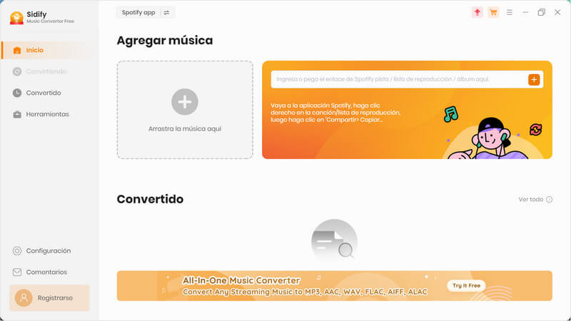 Agregar canciones a Spotify Music Converter