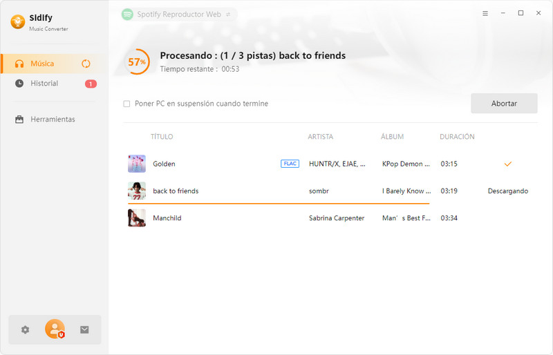 descargar tus pistas de Spotify en flac