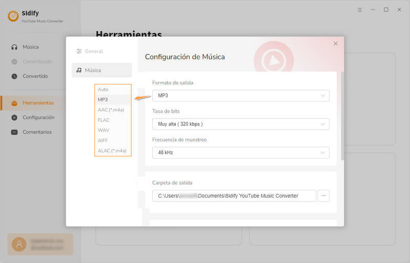 Ajustar la configuración