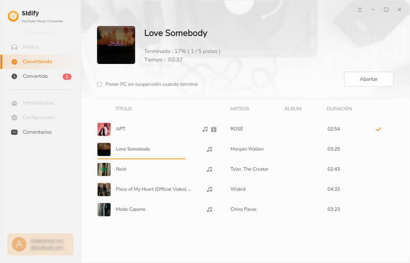 descargando musica