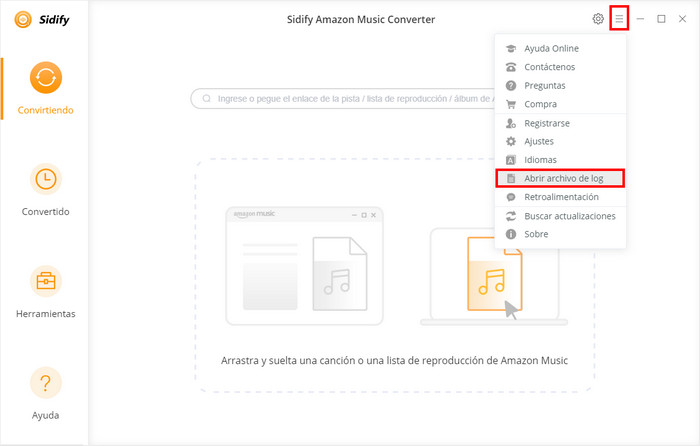 archivos de registro de amazon music converter