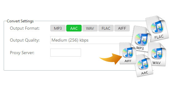 Convertir a MP3、M4A、WAV、FLAC