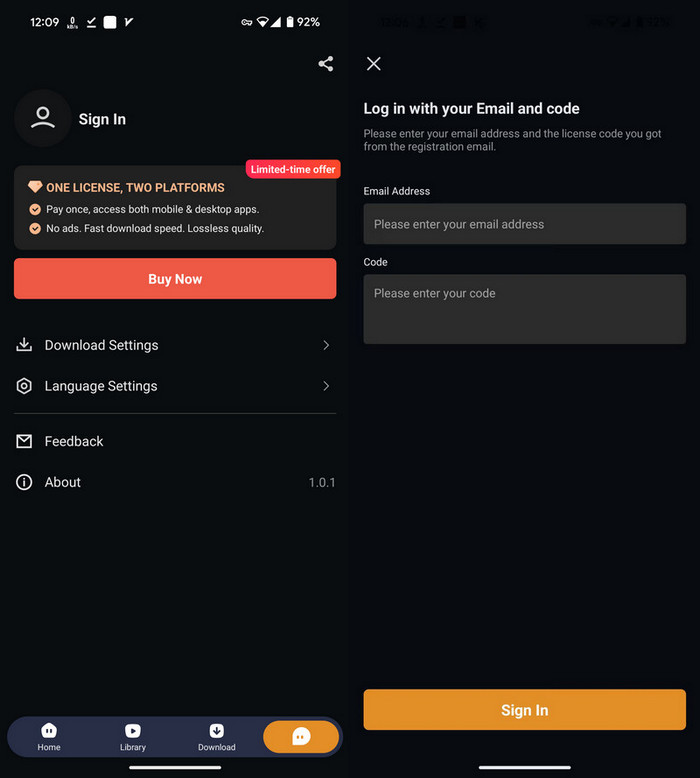 Activar Sidify Spotify Music Converter en Android
