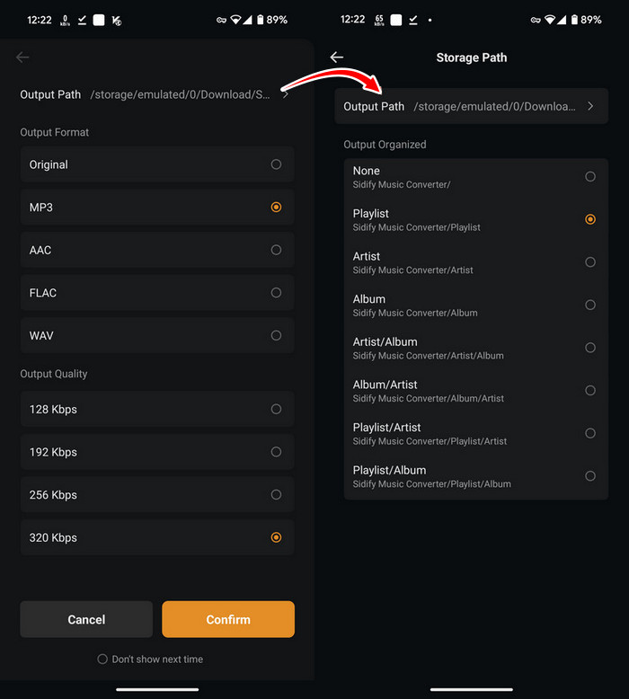 Ajustar la configuración en Android