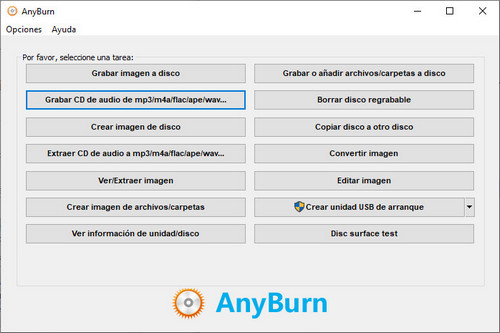 grabar canciones de Deezer en cd con AnyBurn