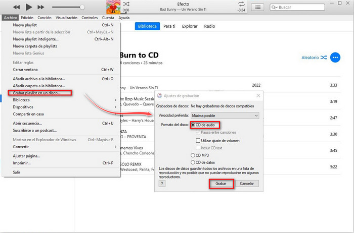 iTunes ajustes