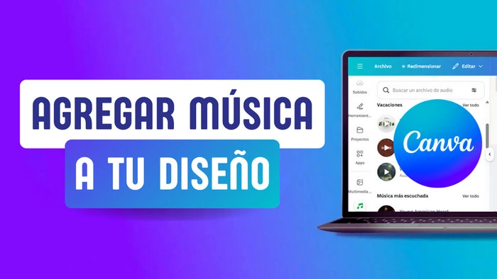 agregar música a tus diseños en Canva