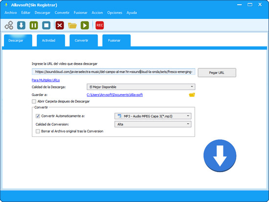 Allavsoft Video Downloader – Convertidor SoundCloud a MP3