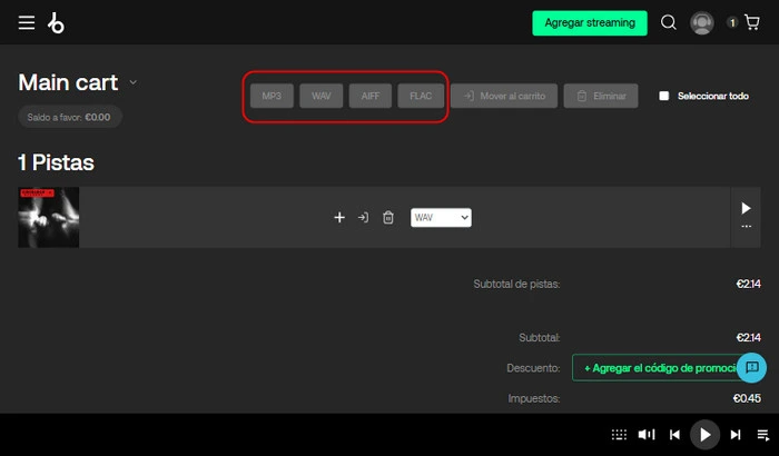 Beatport obtener musica wav
