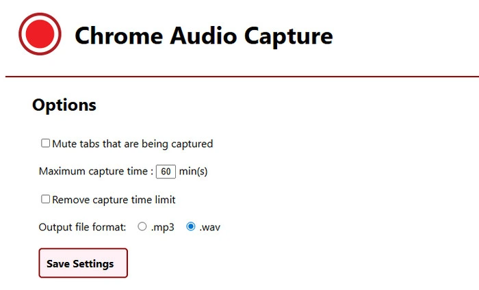 Chrome Audio Capture obtener wav