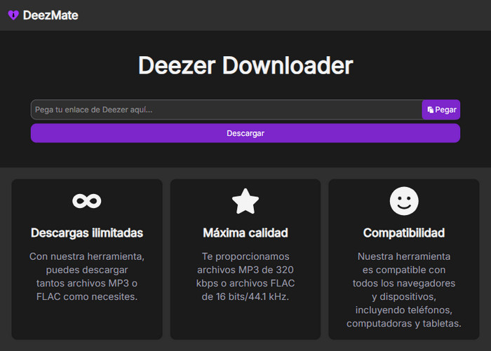 deezmate: descargar música de Deezer online gratis