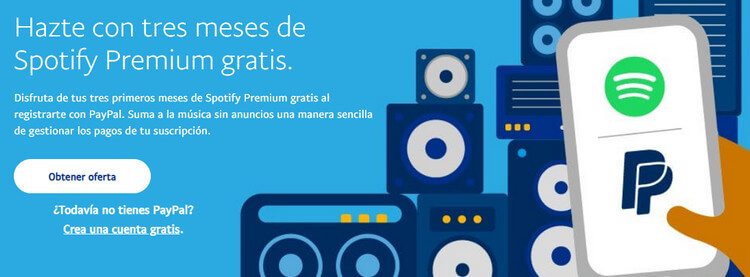 Spotify Premium prueba gratis con PayPal