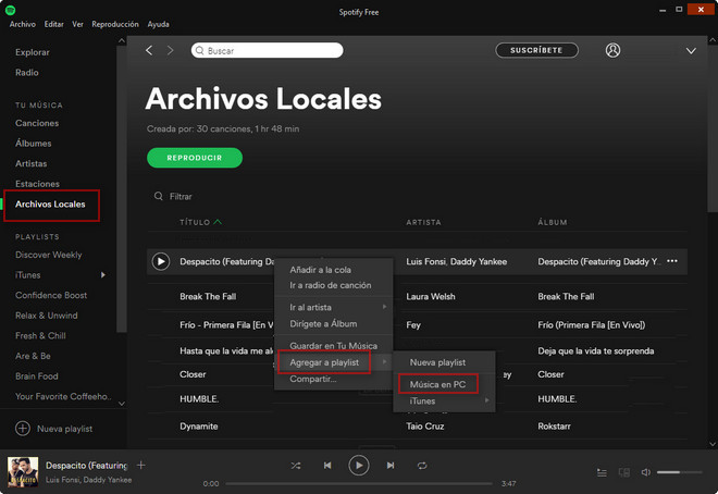 Add local music to playlist