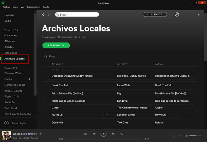 buscar archivos locales