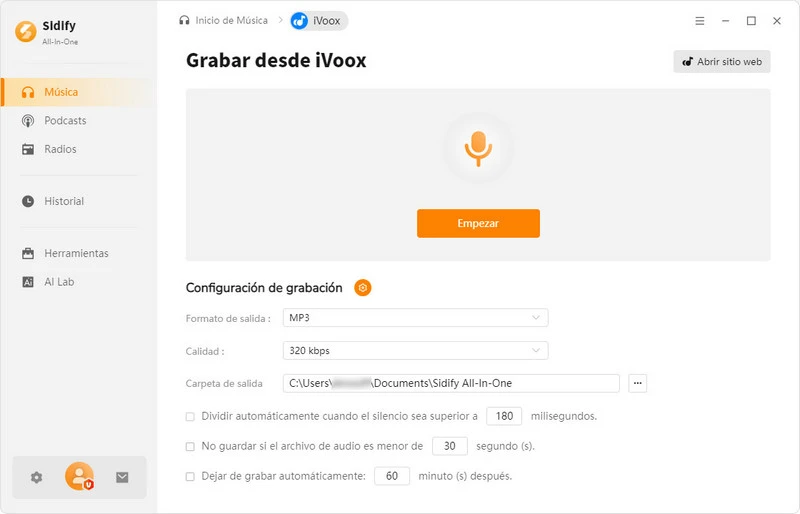 selecciona MP3 para ivoox