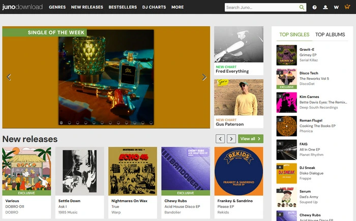 Juno Download — Especialista en música electrónica FLAC