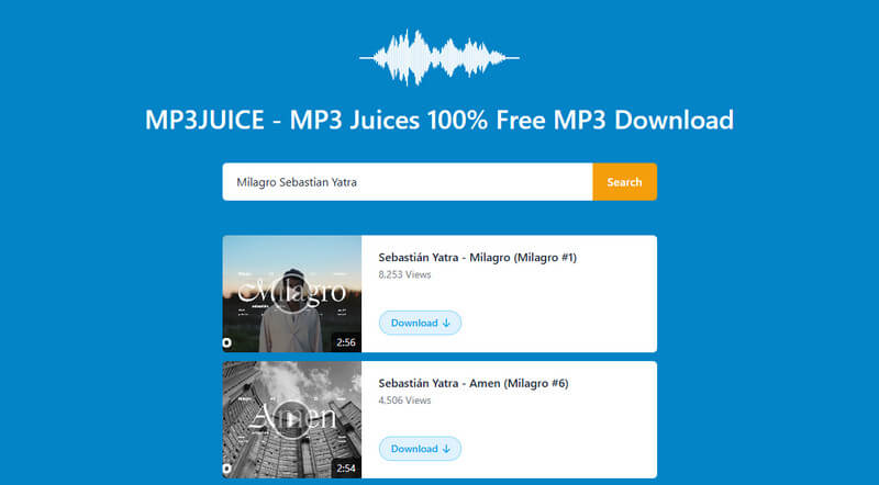 MP3 JUICE - Descargador online gratuito de MP3/MP4 para Apple Music, Spotify, YouTube Music y más
