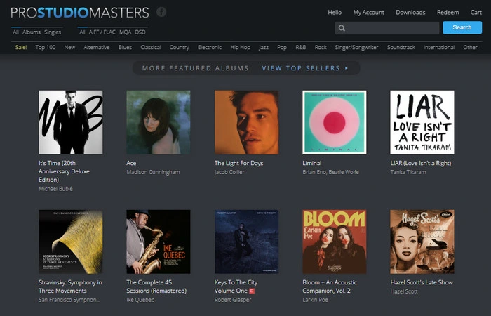 Pro Studio Masters descargas de música en alta resolución