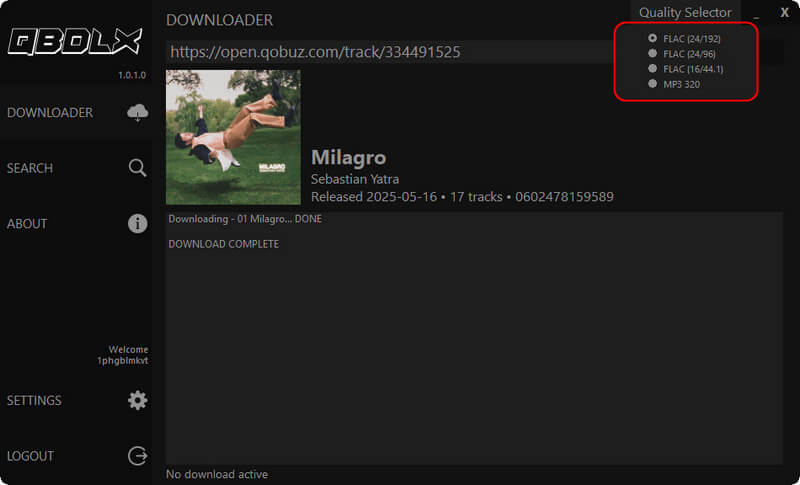 QobuzDownloaderX descargar música Qobuz a FLAC