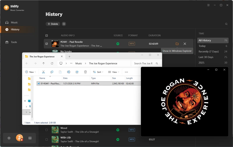guarda podcasts de vídeo de Spotify como MP4