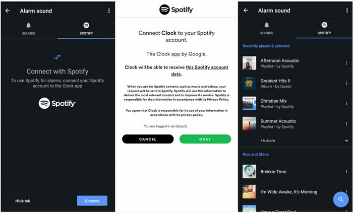 usar música de Spotify como alarma de android