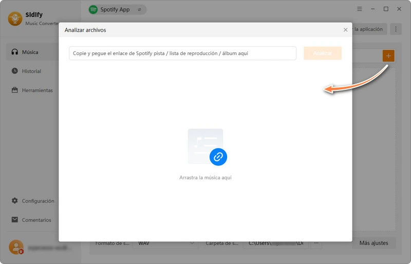 Añadir música de Spotify a Sidify