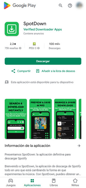 SpotDown APK para Android