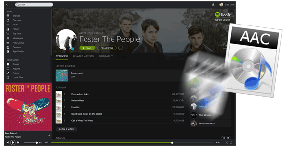 convertir música de spotify a aac