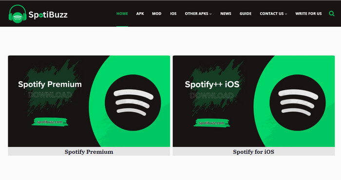 instalar Spotify Premium APK en iOS desde SpotiBuzz