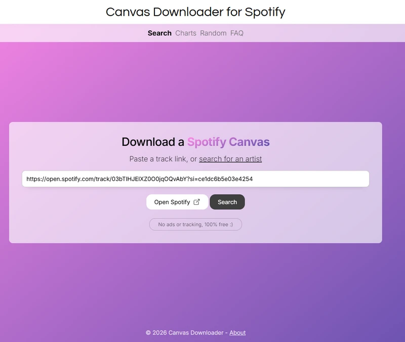 Canvas Downloader para Spotify