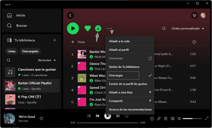 spotify descargas