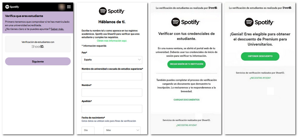 cómo activar spotify premium estudiante