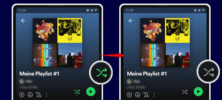 quitar spotify premium modo aleatorio en móvil