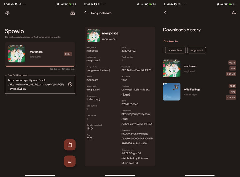 Descargar canciones de Spotify en Android a través de Spowlo