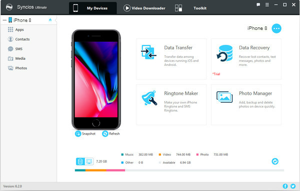 Syncios iOS y Android Manager